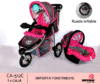 COCHE CON BABYSEAT ROSA A MOTAS