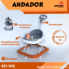 ANDADOR CON EMPUJADOR NARANJA  ( ENC )