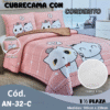 CUBRE CAMA CON CORDERITO INF 1,5 PLAZA  ( ASU )