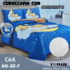 CUBRE CAMA CON CORDERITO INF 1,5 PLAZA  ( ASU )