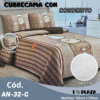 CUBRE CAMA CON CORDERITO INF 1,5 PLAZA  ( ASU )