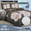 CUBRE CAMA CON CORDERITO INF 1,5 PLAZA  ( ASU )