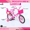 BICICLETA ARO 16 CON CANASTO Y ASIENTO EXTRA  ( ASU )