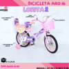 BICICLETA ARO 16 CON CANASTO Y ASIENTO EXTRA  ( ASU )