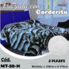FRAZADA CON CORDERITO 2 PLAZAS  ( CDE )