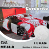 FRAZADA CON CORDERITO 1,5 PLAZA  ( ASU )