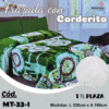 FRAZADA CON CORDERITO 1,5 PLAZA  ( CDE )