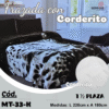FRAZADA CON CORDERITO 1,5 PLAZA  ( ASU )