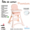 SILLA DE COMER PREMIUM ROSE  ( ASU )