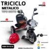 TRICICLO METALICO TIPO MOTO  ( CDE )