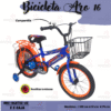 BICICLETA ARO 16 AZUL  ( ENC )