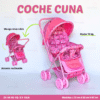 COCHE CUNA ROSA CON VQ  ( ENC )